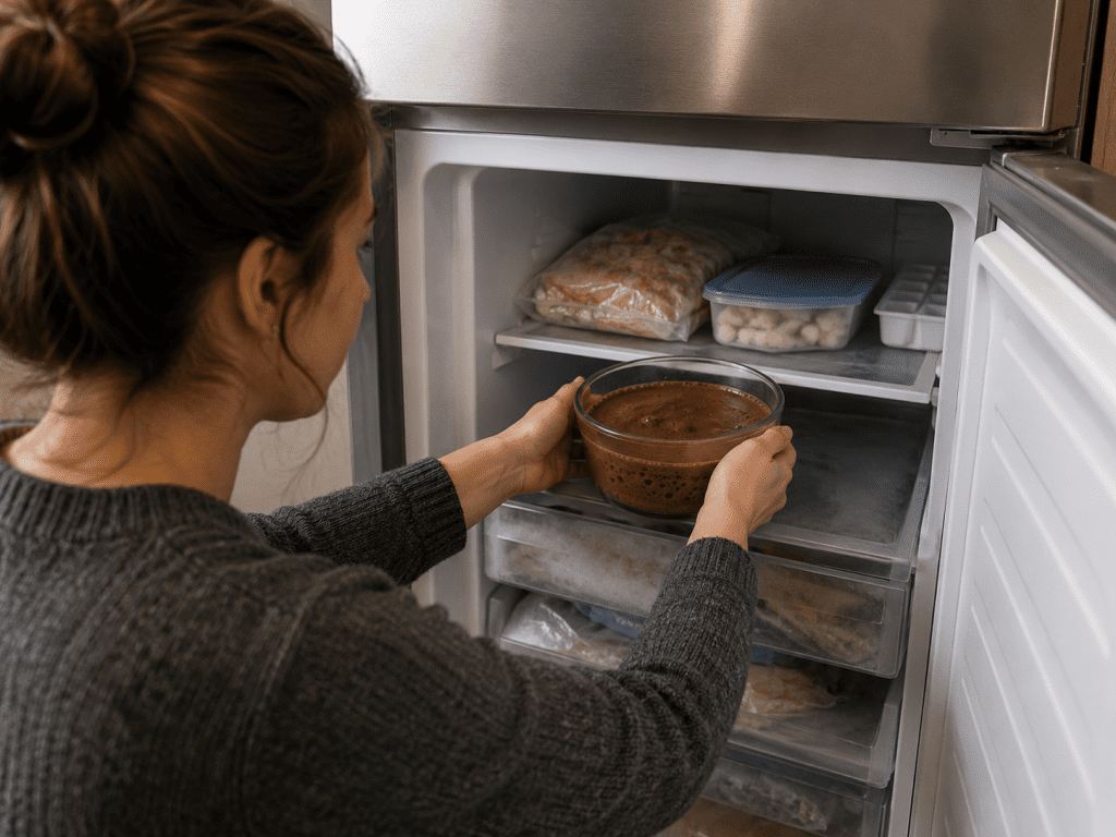 mousse au chocolat au congélateur